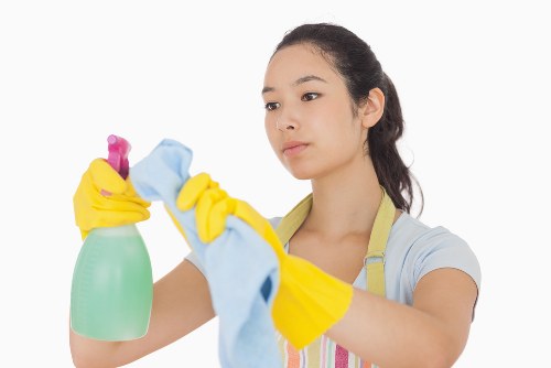 Client reviewing terms before confirming a cleaning appointment