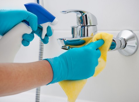 Commercial cleaner in Brixton maintaining a neat workspace
